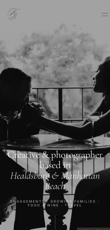 Kendall Busby Photography mobile website screenshot