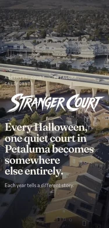 Stranger Court mobile website screenshot